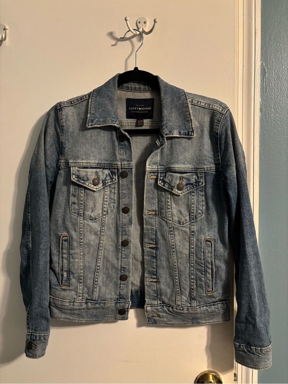 Lucky Brand Light Blue Washed Denim Jacket